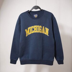Michigan Wolverines Navy Blue Crewneck Sweatshirt Mens XL
